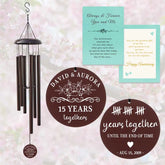 15th-anniversary personalized wind chime